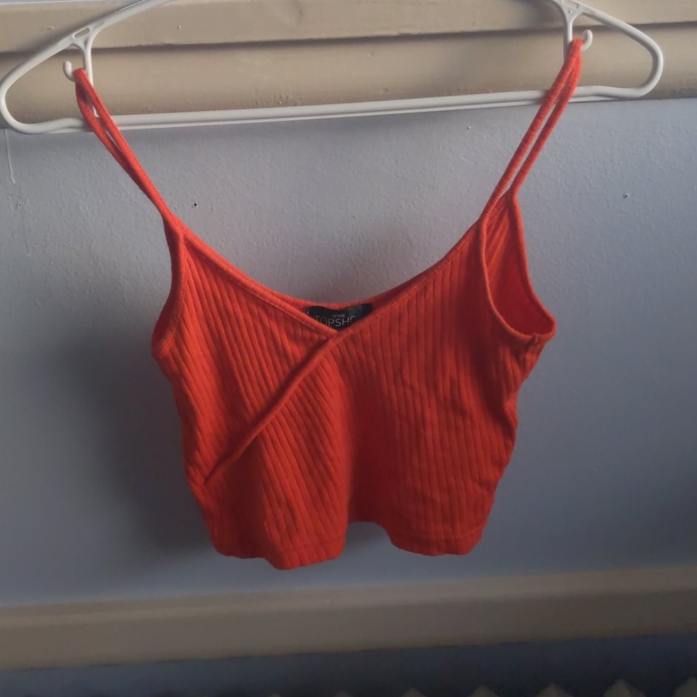 Orange Topshop Crop Top